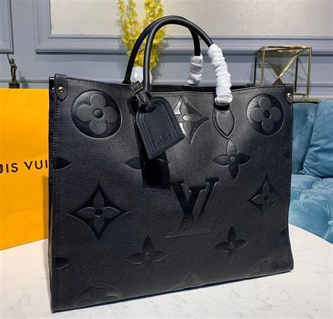 louis vuitton black on the go tote|Louis Vuitton onthego tote bag.